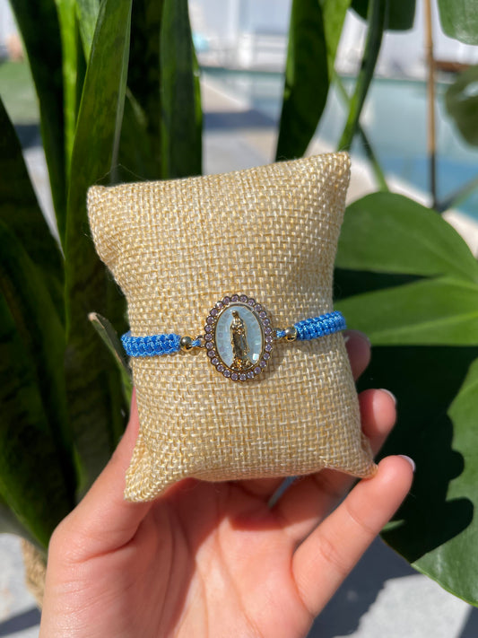 Blue Virgin Mary Bracelet