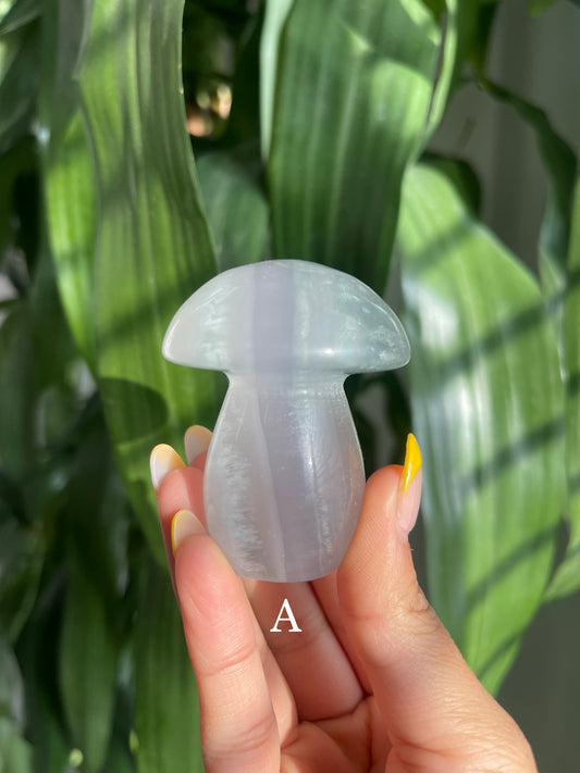 Lavender Fluorite Mushroom