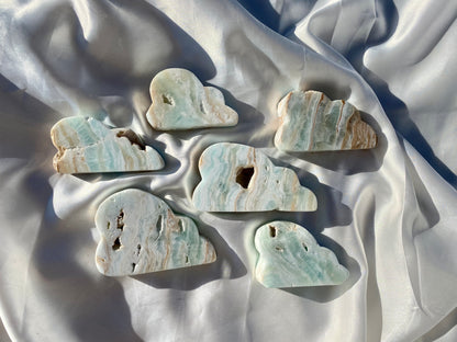 Blue Caribbean Calcite Cloud Carvings