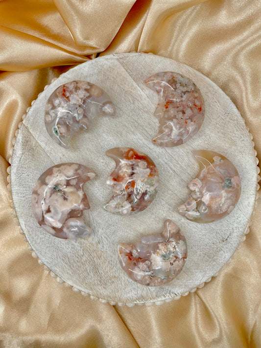 Flower Agate Moon