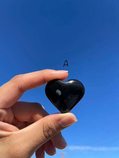 Snowflake Obsidian Heart