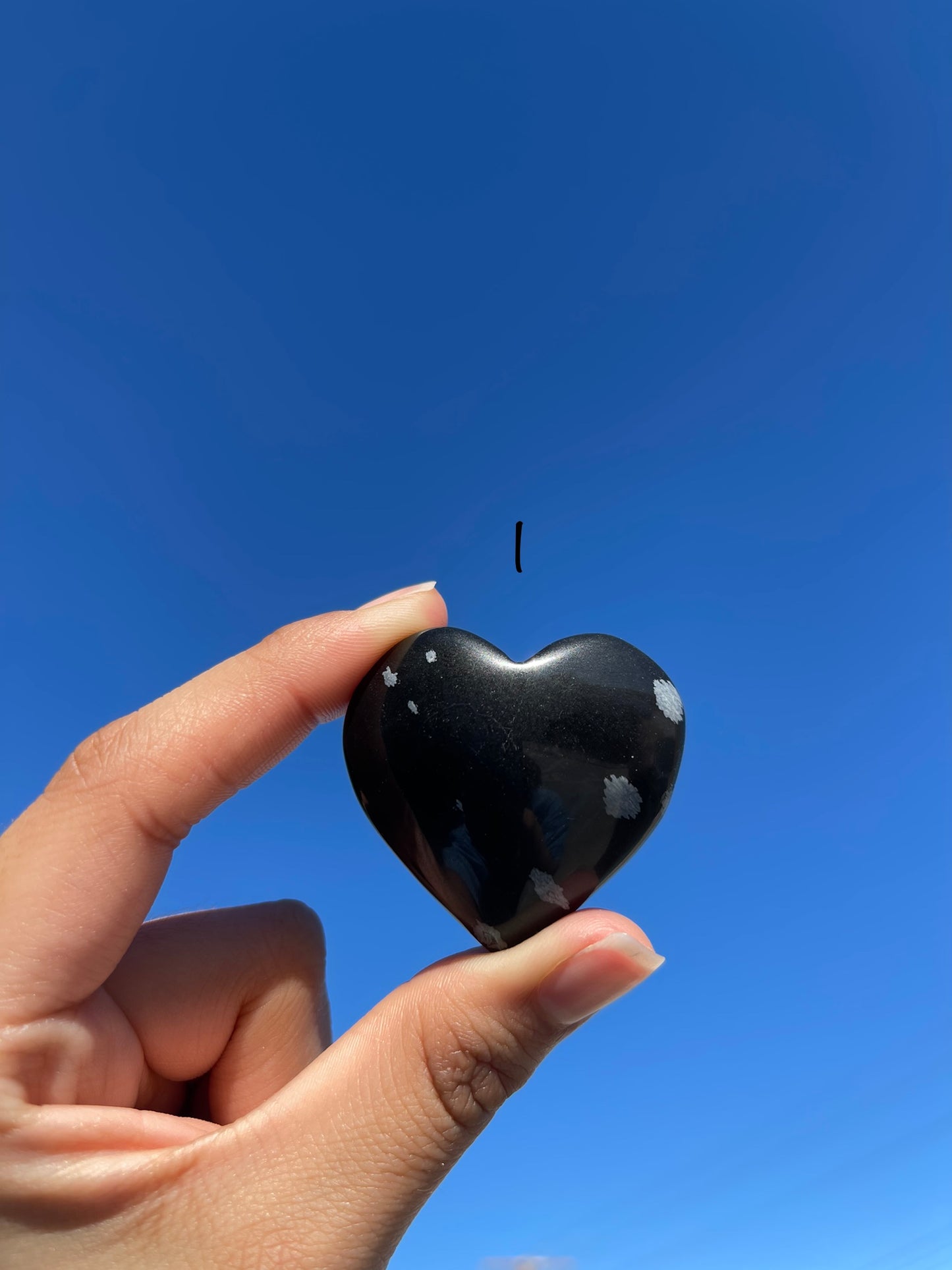 Snowflake Obsidian Heart