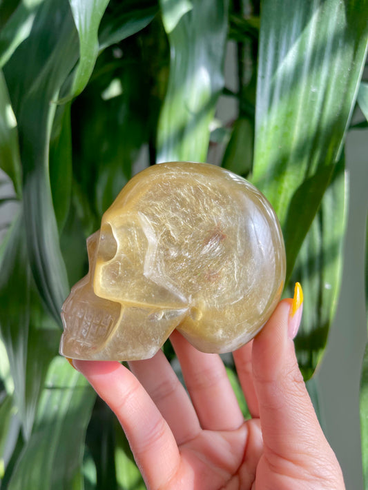 Golden Mica Skull