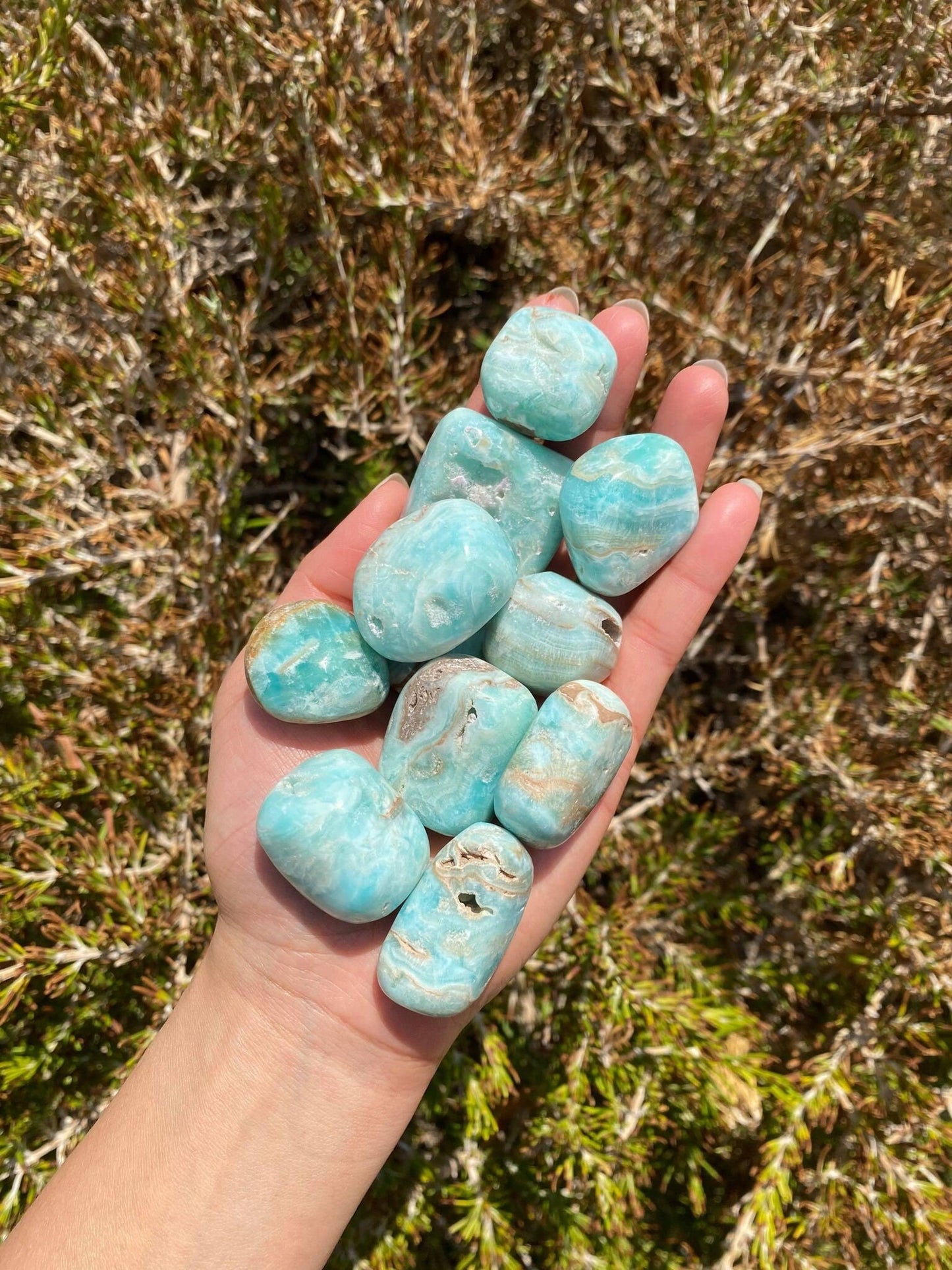 Blue Aragonite Tumble Stone